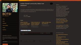 
                            5. endian firewall community defaul root password | Bots!