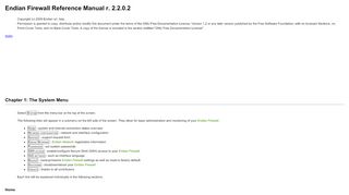 
                            9. Endian Firewall Reference Manual