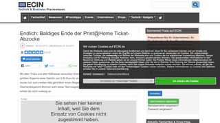 
                            7. Endlich: Baldiges Ende der Print@Home Ticket-Abzocke - ECIN.de