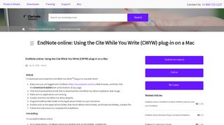 
                            1. EndNote online: Using the Cite While You Write (CWYW) plug-in on a ...