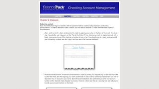 
                            11. Endorsing a check - BalanceTrack