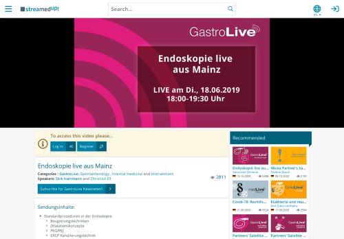 
                            10. Endoskopie live aus Mainz - streamedup!