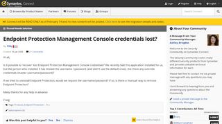
                            2. Endpoint Protection Management Console credentials lost? - Symantec