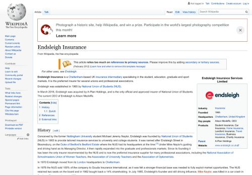 
                            3. Endsleigh Insurance - Wikipedia