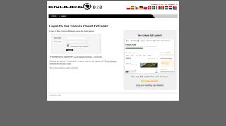 
                            1. Endura B2B | Login to the Endura Client Extranet