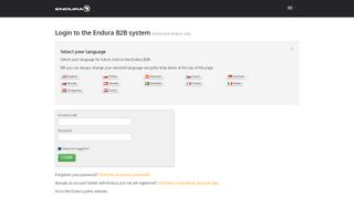 
                            2. Endura - Login to the Endura B2B system