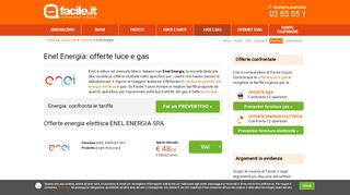
                            5. Enel Energia: tariffe luce e gas | Facile.it