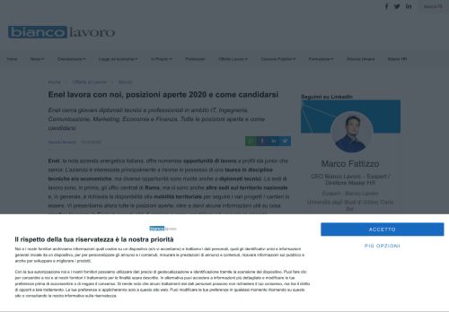 
                            12. Enel lavora con noi, posizioni aperte e come candidarsi - Bianco Lavoro