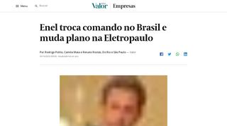 
                            13. Enel troca comando no Brasil e muda plano na Eletropaulo | Valor ...