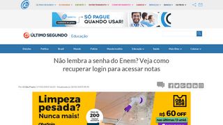 
                            5. Enem 2018: Inep recomenda recuperar login antes de divulgação ...