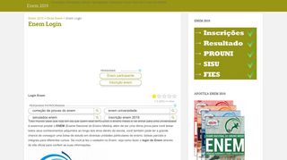 
                            4. Enem Login | Enem 2018