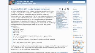 
                            6. Energenie PMS2-LAN von der Konsole fernsteuern | planetknauer.net