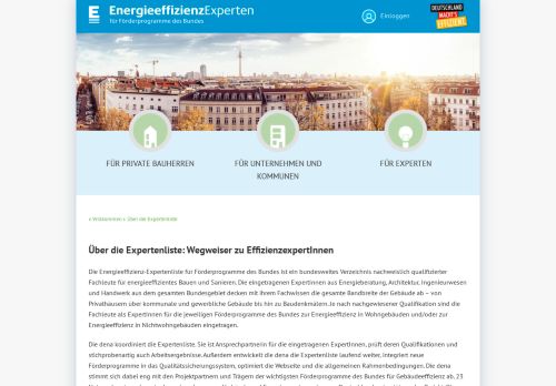 
                            8. Energie-Effizienz-Experten (EEE) Über die Expertenliste |