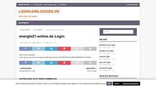 
                            4. energie21-online.de Login - Login-einloggen.de