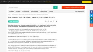
                            5. Energieaudits nach EN 16247-1: Neue BAFA-Vorgaben ab 2019 ...