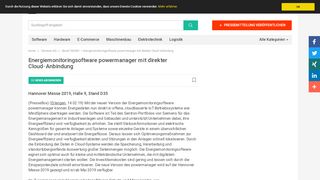 
                            4. Energiemonitoringsoftware powermanager mit direkter Cloud ...