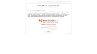 
                            2. ENERGIERIED GmbH & Co. KG - Zählerablesung online