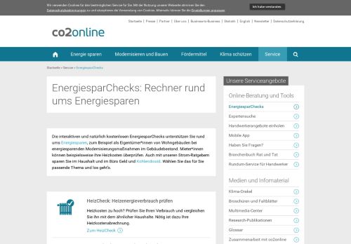
                            2. Energiesparchecks - Kostenlose & interaktive Online ... - CO2online
