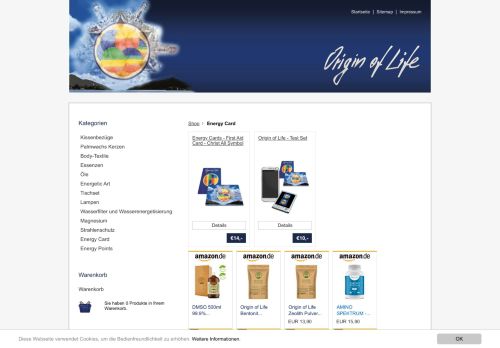 
                            11. Energy Card | Origin of Life - Onlineshop | Shop