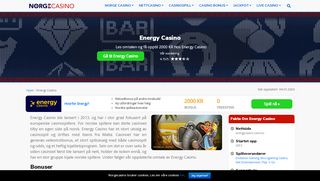 
                            7. Energy Casino | Anmeldelse 2019 | 2000 kr i bonus og ukentlige tilbud