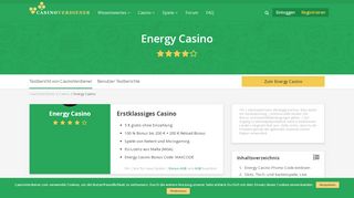 
                            5. Energy Casino Promo Code – 5 € ohne Einzahlung (Februar 2019)