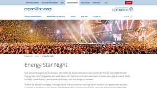 
                            10. Energy Star Night - Cornèrcard