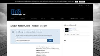 
                            1. Energy-torrent.com – torrent tracker – BGTorrentz