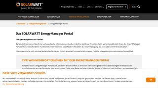 
                            2. EnergyManager Portal - Energieflüsse kontrollieren | SOLARWATT