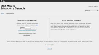 
                            10. ENES Morelia Educación a Distancia: Login to the site