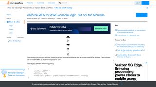 
                            10. enforce MFA for AWS console login, but not for API calls - ...