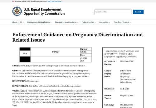 
                            11. Enforcement Guidance: Pregnancy Discrimination And ...