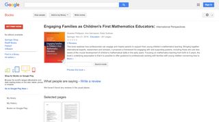 
                            5. Engaging Families as Children's First Mathematics Educators: ...