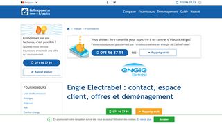 
                            5. ENGIE Electrabel Belgique : contact, espace client, téléphone, facture ...