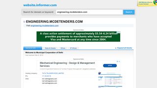 
                            1. engineering.mcdetenders.com at WI. Welcome to Municipal ...
