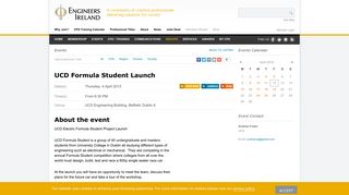 
                            6. Engineers Ireland - UCD Formula Student Launch