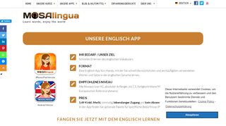 
                            4. Englisch lernen mit MosaLingua - die App zum Sprachenlernen