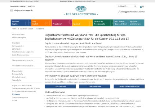 
                            5. Englisch unterrichten mit World and Press - Übungsmaterial