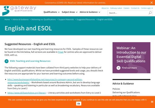 
                            11. English and ESOL - Gateway Qualifications