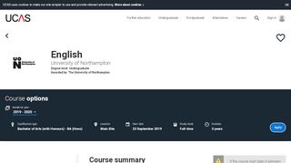 
                            10. English at University of Northampton - UCAS