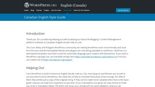 
                            11. English (Canada) « Canadian English Style Guide — WordPress