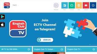 
                            4. English Club TV Channel - English learning services