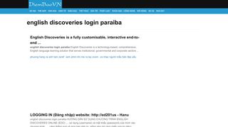 
                            7. english discoveries login paraiba - diembaovn.info