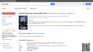 
                            10. English Esperanto German Bible No2: World English Bible - La Sankta ...