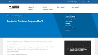 
                            8. English for Academic Purposes (EAP) | Victoria University | Melbourne ...