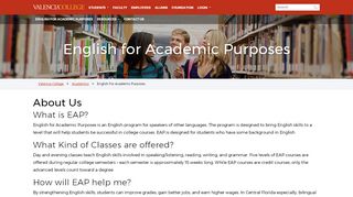 
                            11. English for Academic Purposes | Valencia College