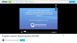 
                            8. English Learner Report System (ELRS) on Vimeo