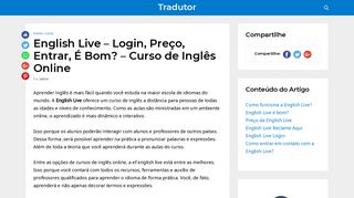 
                            13. English Live - Login, Preço, Entrar, É Bom? - Curso de Inglês Online