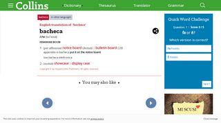 
                            4. English Translation of “bacheca” | Collins Italian-English Dictionary