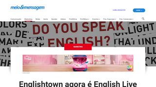 
                            10. Englishtown agora é English Live – Meio & Mensagem