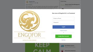 
                            2. Engofor B.V. - Dear members, Do not log in, the work and... | Facebook